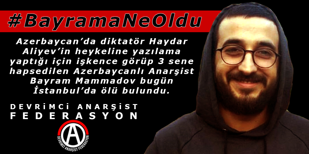 Azerbaycanlı Anarşist Bayram Mammadov Bugün İstanbul’da Ölü Bulundu!