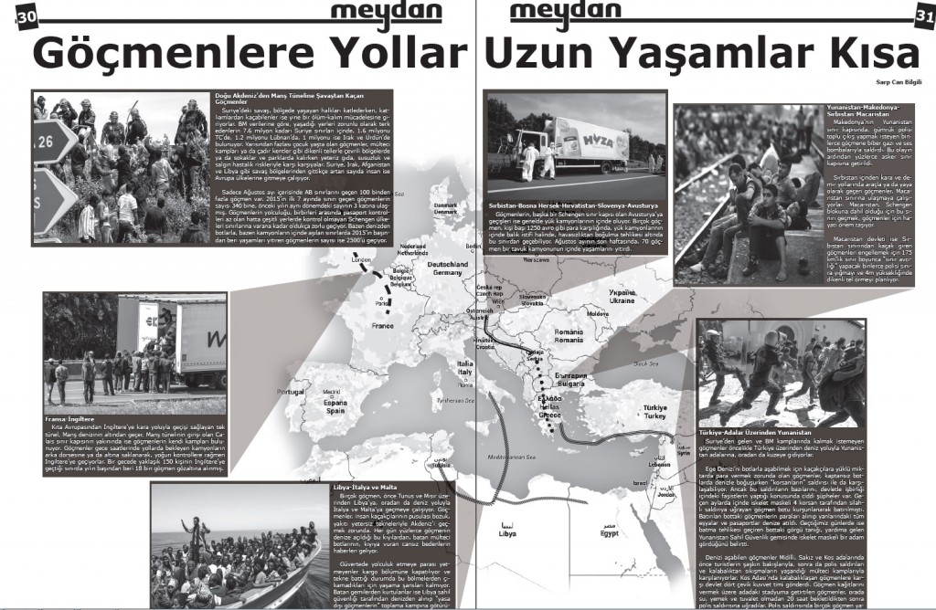 Meydan Gazetesi- Göçmenlere Yollar Uzun Yaşamlar Kısa