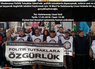 TDİ’den Politik Tutsaklar Günü’ne Çağrı