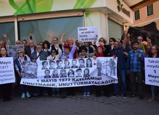 1977’de Taksim Meydanı’nda Katledilenler Kazancı Yokuşunda Anıldı