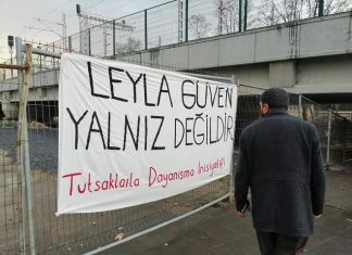Tutsaklarla Dayanışma İnisiyatifi Leyla Güven İçin 4 Farklı Bölgede Pankart Astı