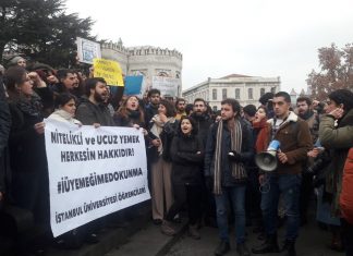 İÜ Öğrencileri Gasp Edilen Yemek Hakları İçin Eylemde