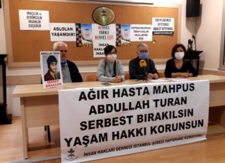 Hasta Tutsak Abdullah Turan İçin İHD’de Basın Açıklaması Yapıldı