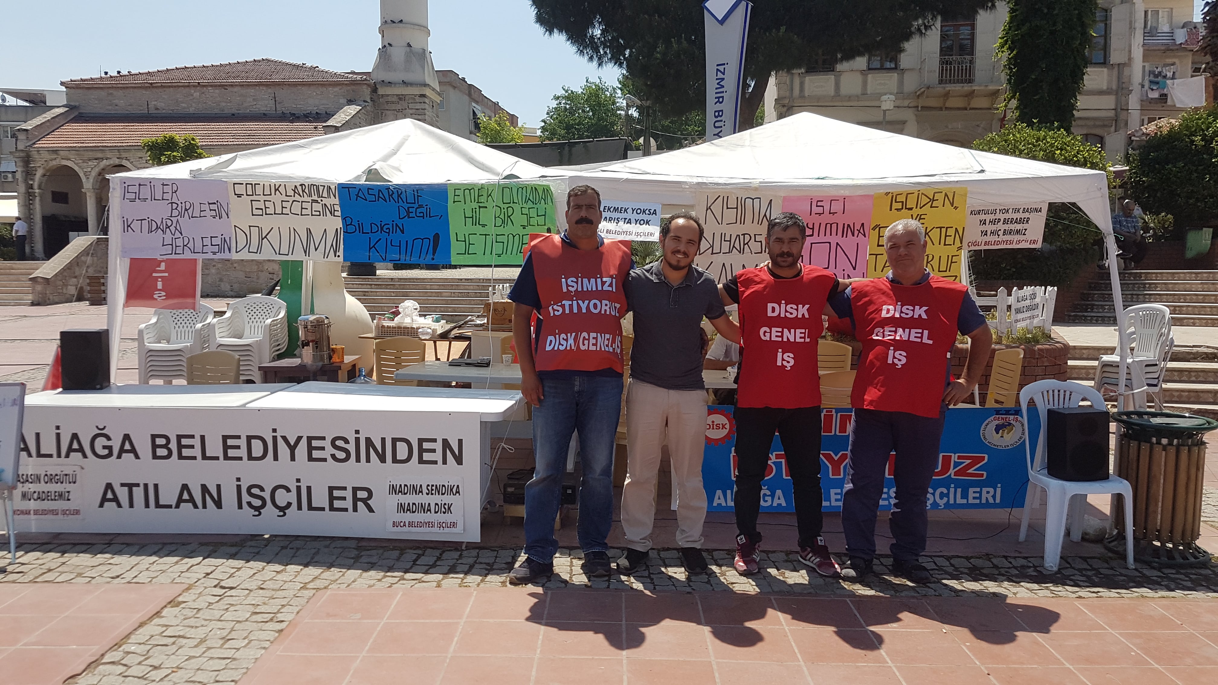 İzmir Aliağa Belediyesi işçileri direnişte